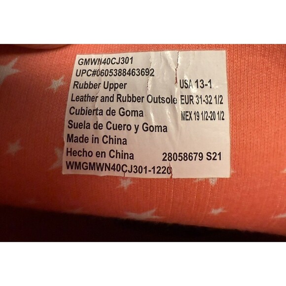 Wonder Nation Girls  Rainbow Colors Rain Boots Size 13-1 Water resistant  New - Picture 9 of 9